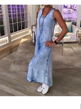 Denim loose maxi